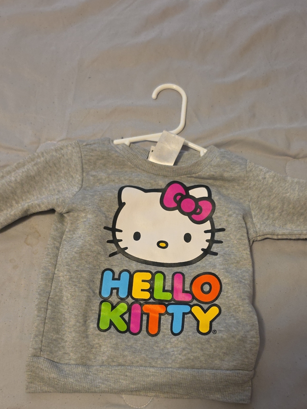 Hello Kitty Grey Sweatshirt with Multicolor Logo